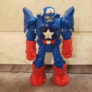 Hasbro Marvel Playskool Heroes Captain America Mech Armor Robot.